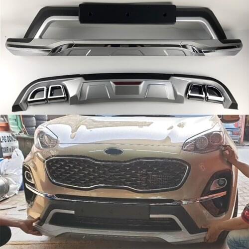 Fit for KIA Sportage 2019 2020 2Pcs/Set Car Front And Rear Bumper body kit Protector Protection Cover Guard ABS