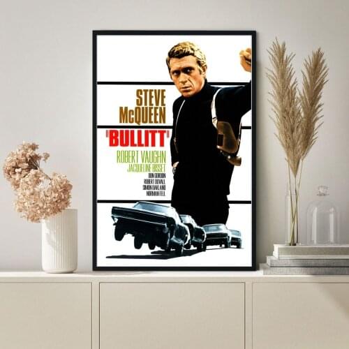 Bullitt Movie Poster Canvas Print Wall Painting Home Decoration ( No Frame )