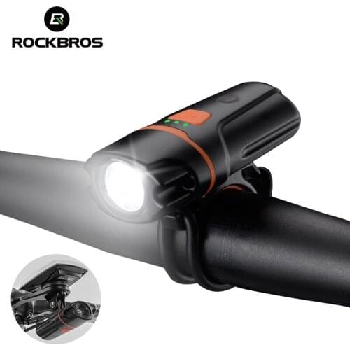 ROCKBROS Bicycle Front Rechargeable Light Cycling Bike Flashlight Waterproof Headlight Bicycle Lamp Power Bank Bike Accessories