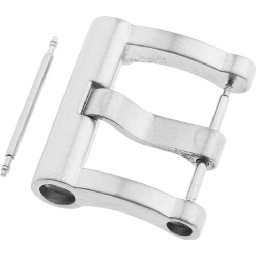 Chic Brushed Stainless Steel Pin Buckle Replacement with Spring Bar For Watch Strap Band 20mm