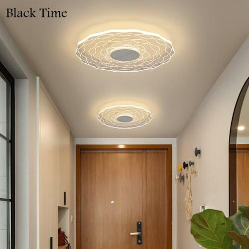 Modern Home Indoor Ceiling Light 110V 220V Ceiling Lamp for Living Room Bedroom Dining Room Corridor Aisle LED Round Luminaires