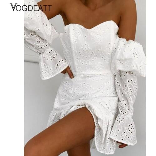 VOGDEATT White Summer Dresses