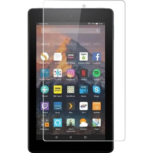 9H Tempered Glass For Amazon Kindle Fire HD 8 7 Kids Edition 8.0 7.0 Inch Screen Protector 2019 2018 2017 Clear Protective Film