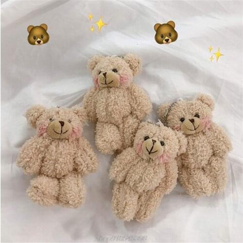 Mini Joint Bear Stuffed Plush Toys 4.5in Cute Tedy Bears Pendant Dolls Gifts Party M26 21 Dropshipping