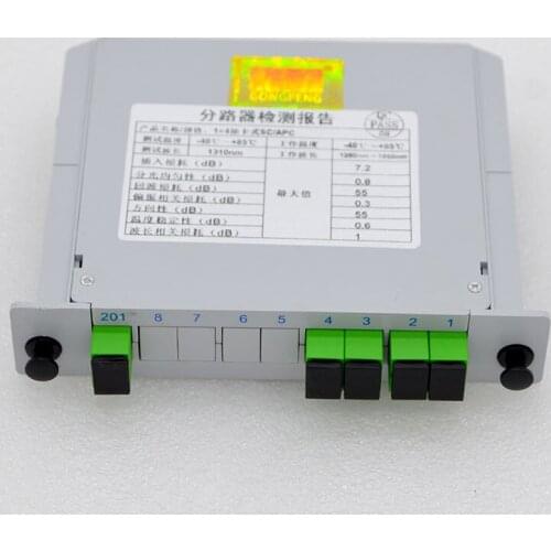 10pcs New Cassette Insertion Type 1x2/4/8 Fiber Optic Splitter Box SC/APC Cassette Insertion Type Fiber Optic Splitter Wholesale