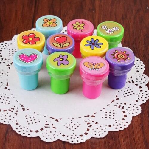 36 Pcs Kindergarten Stamps Scrapbooking Stamper Cute Cartoon DIY Painting Children Toy Kids Seal Photo Album Decor