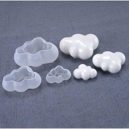 3D Cloud Shape Chocolate Silicone Mold Mousse Fondant Candy Soap Decoration Ice Pudding Tool Cake Candle Molds Cube Baking E7B0