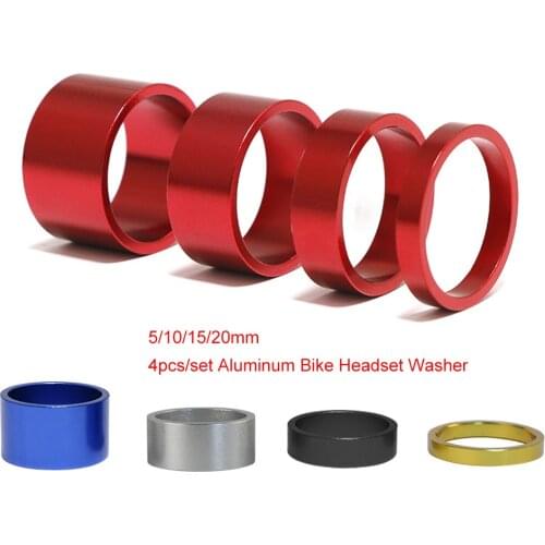 4pcs/set Bicycle Headset Washer Fork Spacers kit Handlebar Washer Ring Gasket Front Fork MTB Bicycle Bike Stem MTB Road Bike