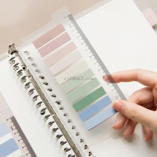 60/120/200 Sheets PET Planner Stickers Index Tabs Flag Bookmark Stationery Sticky Notes School Supplies