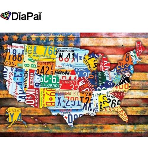 DIAPAI 5D DIY Diamond Painting 100% Full Square/Round Drill "Banner map" Diamond Embroidery Cross Stitch 3D Decor A21729