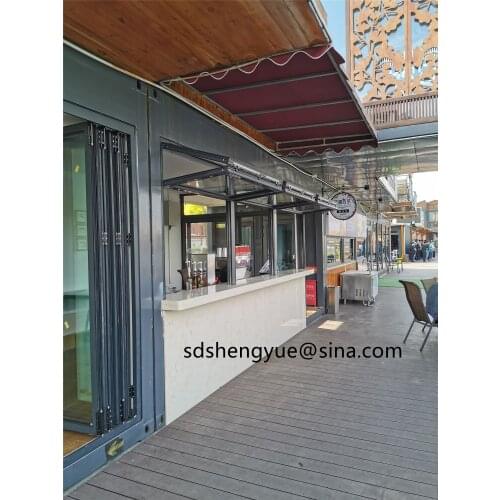 Aluminium Vertical Folding Door And Window Push Up Fold Up Window/KFC fast food restaurant window snack bar window