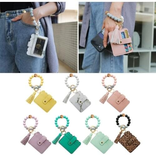Keychain Wrist Crystal Key Rings Holder Alloy Gold Color Key Chain for Woman Man Kids Lipstick Package Pu Card Package I D7YA