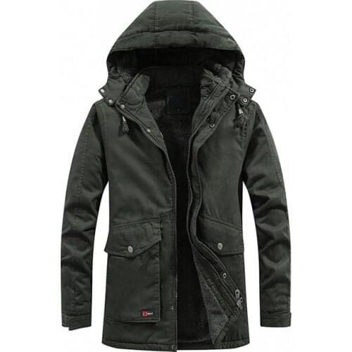Brand Winter Jacket Men Size Warm Thick Windbreaker High Quality Fleece Cotton-Padded Parkas Military Overcoat clothing