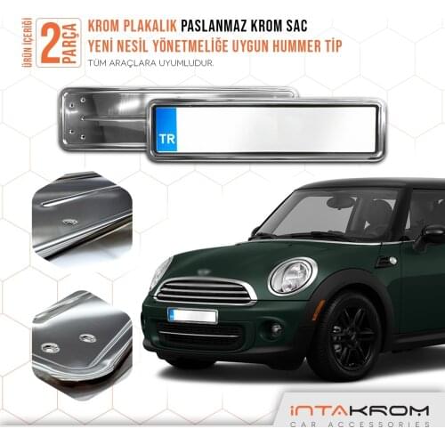 For Mini Cooper Chrome Plates Of Hummer type 2 PCs Chrome Styling Accessories Car Outdoor Track Modified Designed Stainless steel