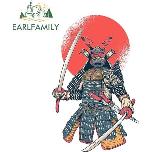 EARLFAMILY 13cm x 8.3cm for Samurai Motorcycle Car Stickers Vinyl Material Decal Anime Graphics Personality Occlusion Scratch