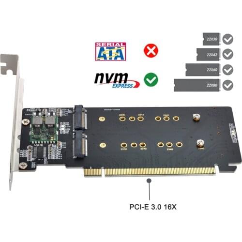 CY 4X NVME M.2 AHCI to PCIE Express 3.0 Gen3 X16 Raid Card VROC Raid0 Hyper Adapter