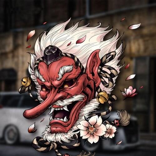 Japanese Tenkou Car Stickers Cartoon Monster Auto Decal Door Window Devil Bumper Vinyl Fuel Tank Motorcycle Laptop Styling