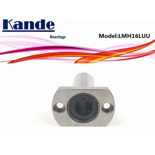 Kande Bearings Longer LMH LMH16LUU LMH16L 2pcs/lot LMH16LUU Extended Oval Flange Linear Ball Bearing dr:16mm LMH16L UU