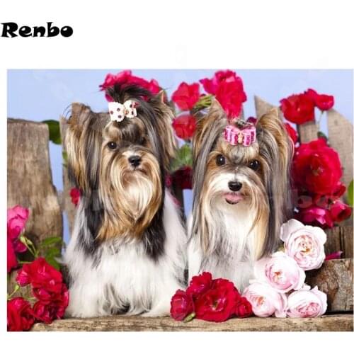 Yorkshire Terrier 3D DIY Diamond Painting Dog Pattern Mosaic Set Full Square Drill 5D Diamond embroidery Icon handwork decor