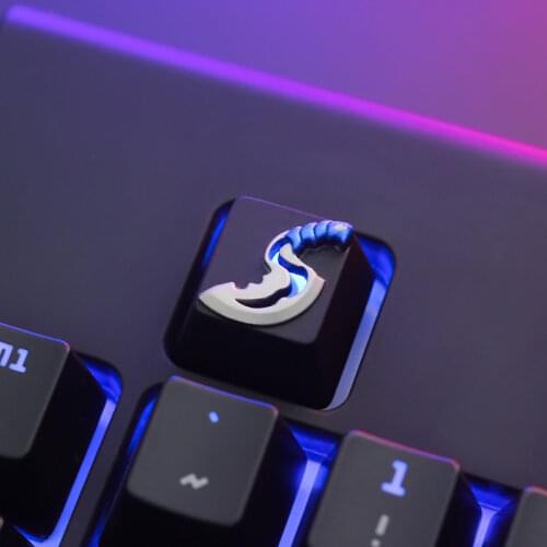 KeyStone Keycap 1 pcs Warcraft Blink dagger game theme aluminum alloy metal mechanical keyboards keycaps R4 height for Cherry MX