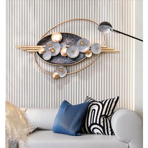 Chinese Luxury Wrought Iron Wall Mural Ornaments Home Livingroom Porch Wall Sticker Decoration Hotel Lobby Wall Hanging Crafts