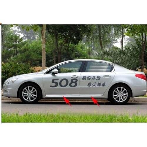 Stainless Steel Body door Side Molding trim Chrome for Peugeot 508 2011 2012 13