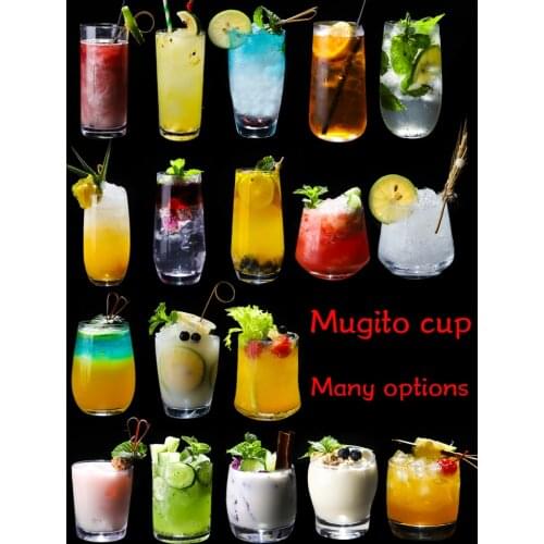 Creative Nordic fruit wine mojito Cocktail Cup mousse bar lead free glass wine cup cold drink ice cream cup