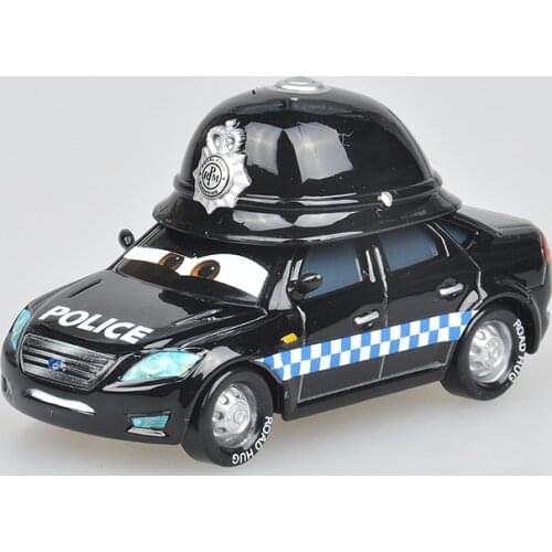 Pixar Cars 2 Mark Wheelsen Gray UK Police 1:55 Scale Diecast Metal Alloy Modle Cute Toys For Children Gifts Lightning McQueen