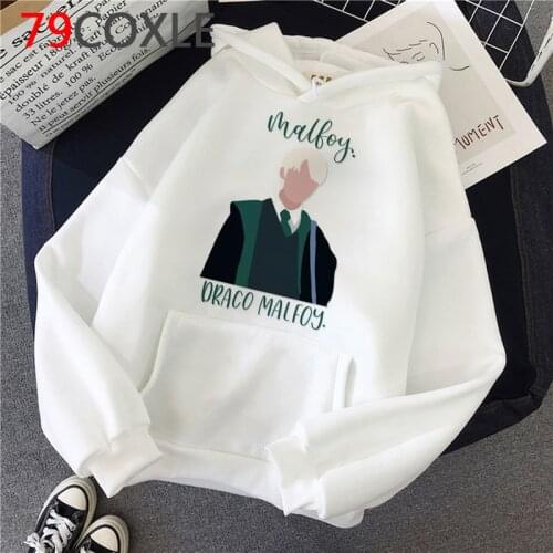 Draco Malfoy hoodies women grunge Oversized y2k aesthetic plus size female hoody y2k aesthetic graphic