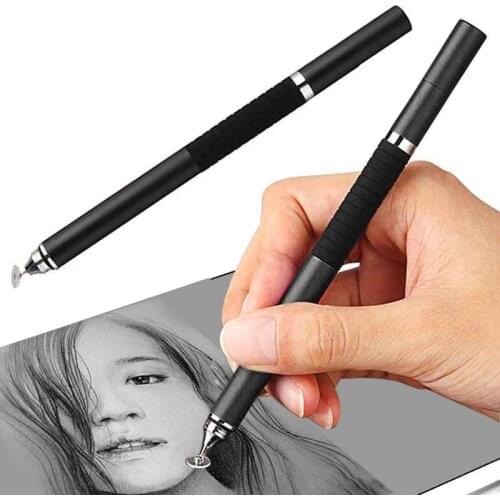 New 2 in 1 Stylus Ballpen Metal Capacitive Ballpoint Pen for Touches Screen iPhone iPad Tablet DOM668