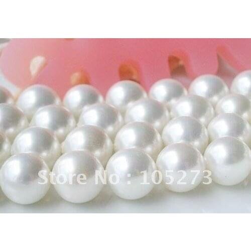 Charming! Loose BeadS AAA 6-12MM white Mother-of-pearl Strand 16inch For Making bracelet necklace jewelry New Free Shipping