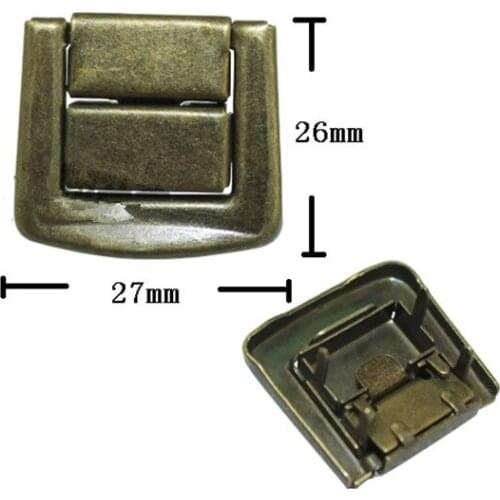Wholesale Beauty Case,Box Clasp Buckle,Bronze Tone Metal From Wooden Hasp Lock Child Obscura,Cosmetic Box Lock,27*26mm