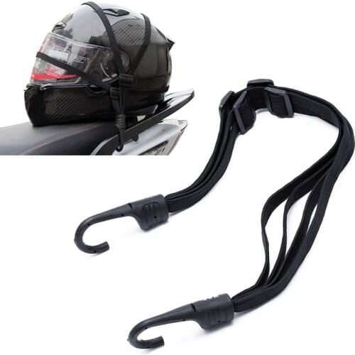 QILEJVS Motorcycle Flexible Retractable Helmet Luggage Elastic Rope Strap With 2 Hooks 1PC wholesale