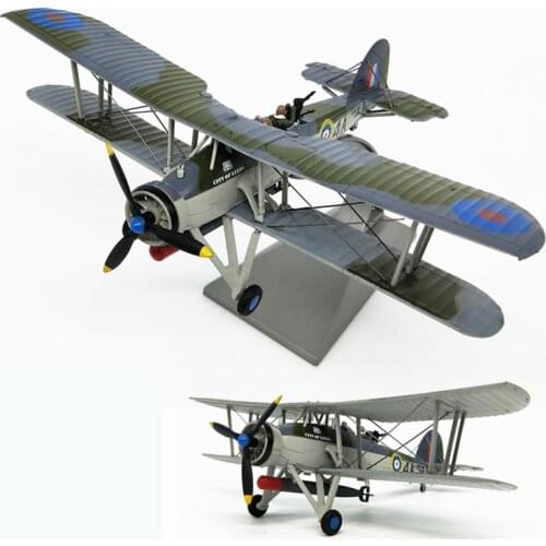 Rare Special Offer 1:72 World War II Britain Model of biplane Sunk Bismarck Alloy Military Model Collection