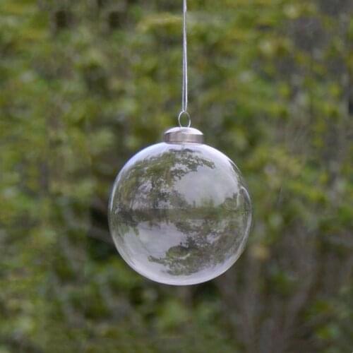 2pcs/pack Diameter=7cm Small Size Transparent Glass Globe Christmas Tree Hanging Decorative Handmade Pendant Friend Gift