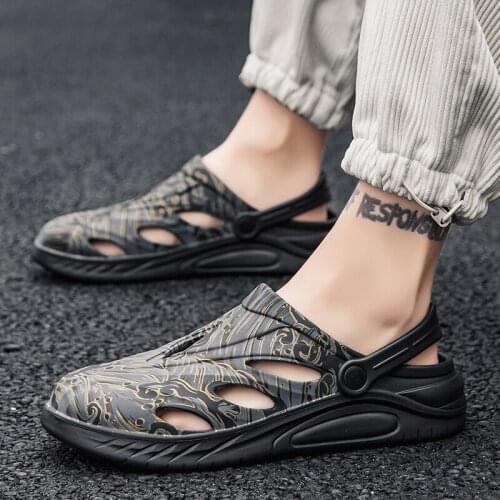 Summer Men Slippers Outdoor Clogs Garden Shoes Beach Slippers Men Indoor Home Bathroom Slides Loafers Mules Plus 47 Flip-Flops