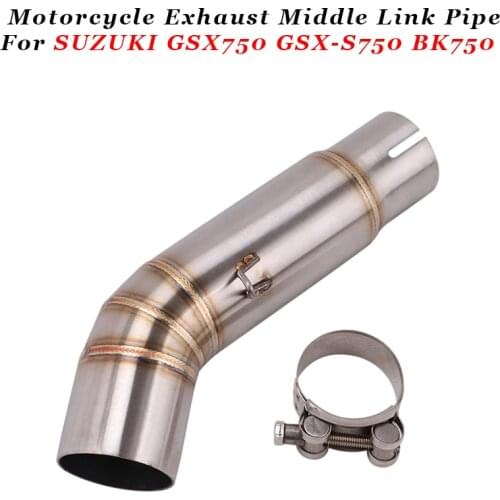 Slip On For SUZUKI GSX750 GSX-S 750 BK750 Motorcycle Exhaust Modified Middle Link Pipe Escape Moto Connection 51MM Muffler