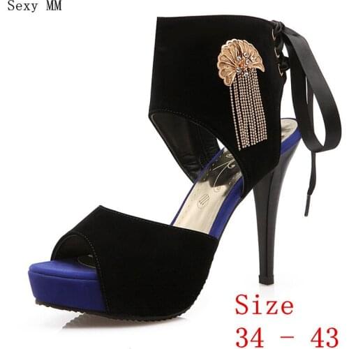 Platform Pumps Women High Heels Party Gladiator Sandals Woman High Heel Shoes Plus Size 34 - 40 41 42 43