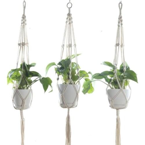 Macrame Plant Hangers Outdoor Indoor Wall Hanging Planter Basket Flower Pot Holder Vintage Home Decor Gift 105cm