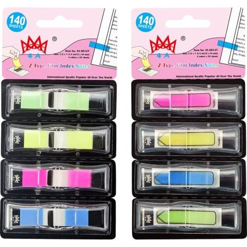 4A Pop-up Flags Neon Color Page Marker Index Label Transparent Tabs Flags Stickers Planner Stationery Memo Note Flag 4A 60187