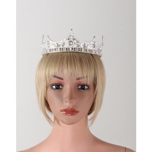 Women Princess Birthday Crown Hair Jewelry CrystalVintage Royal Queen King Tiaras Crown Wedding Crown Rhinestone Hair Accessory