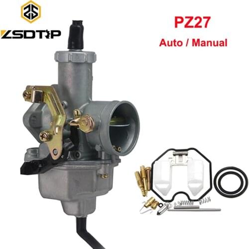 ZSDTRP PZ27 27mm Keihin Carburetor with repair kit Cable Choke Motor Bike For Honda XR CB XL CRF Pit