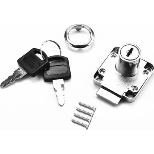 1PC Silver Mailbox Locks Portable Drawer Cupboard Locker Security Cabinet Locks with Keys and Screws