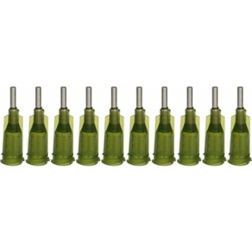 10pcs Olivaceous Blunt Dispensing Needles Syringe Tips 1/4" 14Gauge Stainless Steel Blunt Dispensing Needle Syringe Needle