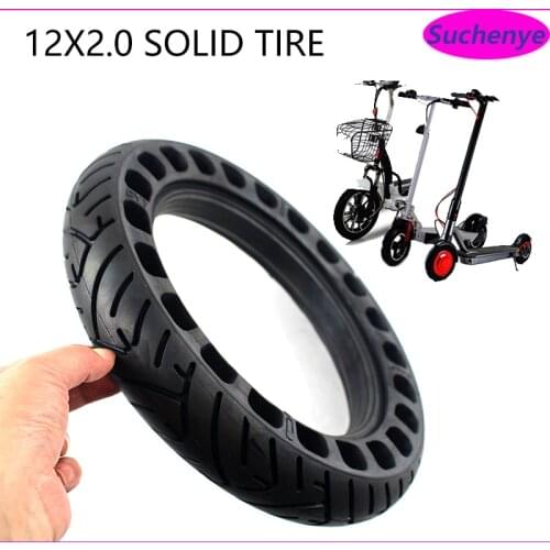 12 inch 12x2.0 Solid Non-inflatable Wheel Tire for bike folding Electric Scooter Gas scooter E-bike 12*2 Tire