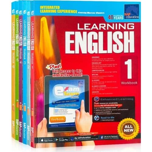 6 Books/Set SAP Education 1- 6 Grade children Learn English Workbook kids homeschool Books Singapore Primary School writing book