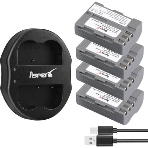 4pc 2000mAh EN-EL3E EN EL3E EN-EL3e ENEL3E Battery + Dual USB Charger for Nikon D30 D50 D70 D80 D90 D100 D200 D300 D700 Camera