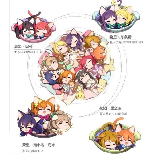 Anime LoveLive! Schoolidolproject Maki Hanayo Nico RinFull Number Doubleside Print Acrylic keychain Portachiavi Keyring