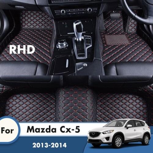RHD Custom Car Floor Mats For Mazda Cx-5 2014 2013 Auto Foot Pads Automobile Carpet Covers Car Accessories Interior Foot Pads