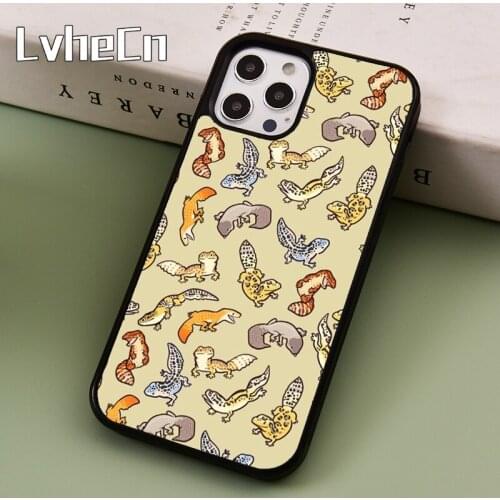LvheCn Lizards Geckos Phone Case Cover For iPhone 5 SE 2020 6s 7 8 Plus 11 12 Pro X XR XS Max Samsung S8 S9 S10 coque